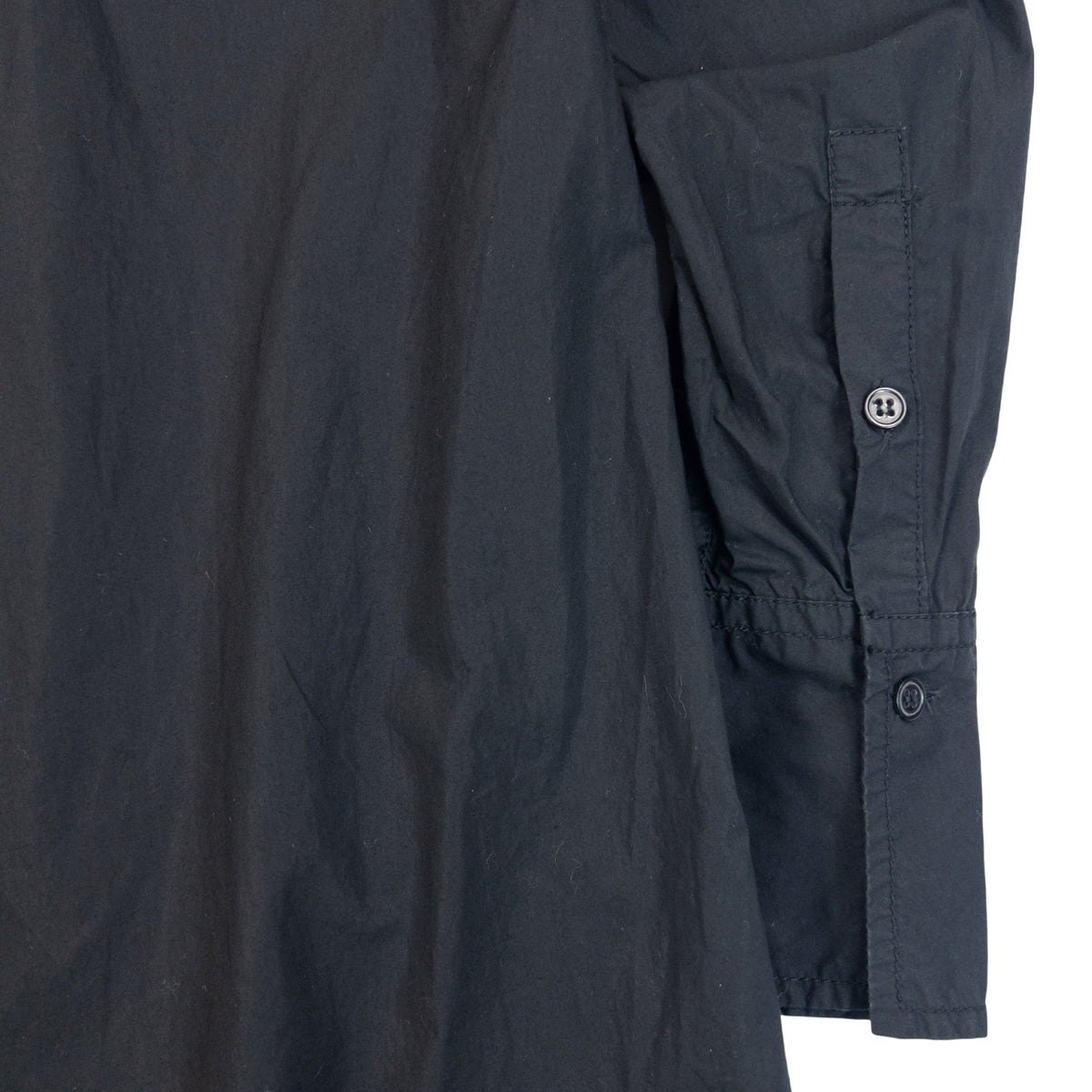 Vintage 2000s Yohji Yamamoto Y's Button Up Long Sleeve Dress in black, photo 5