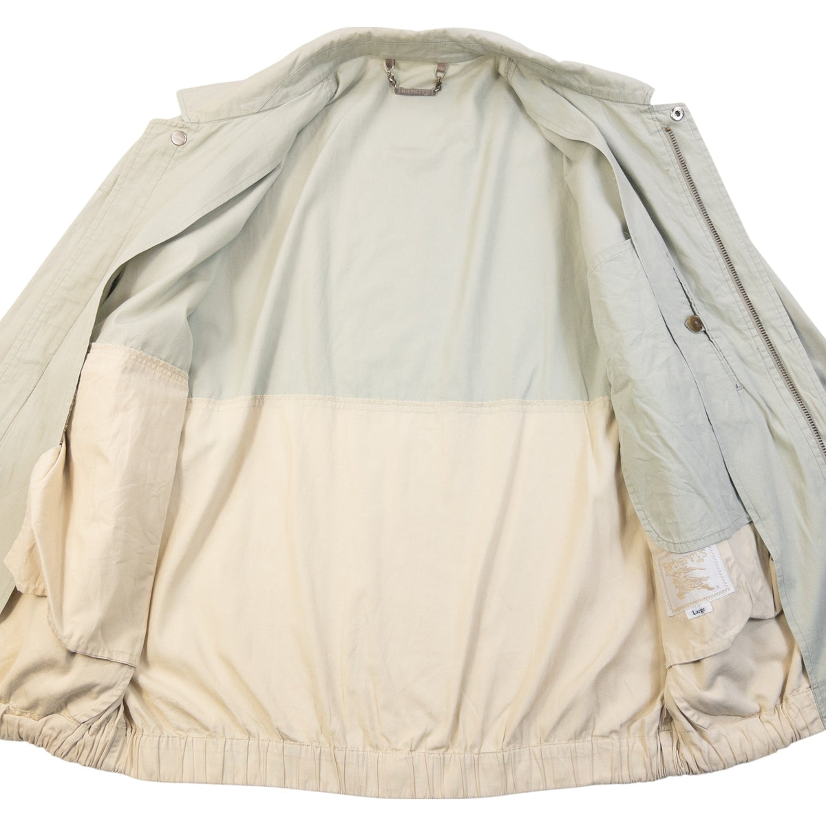 Vintage 90s Burberrys Colour Block Zip Up Jacket in beige, photo 4