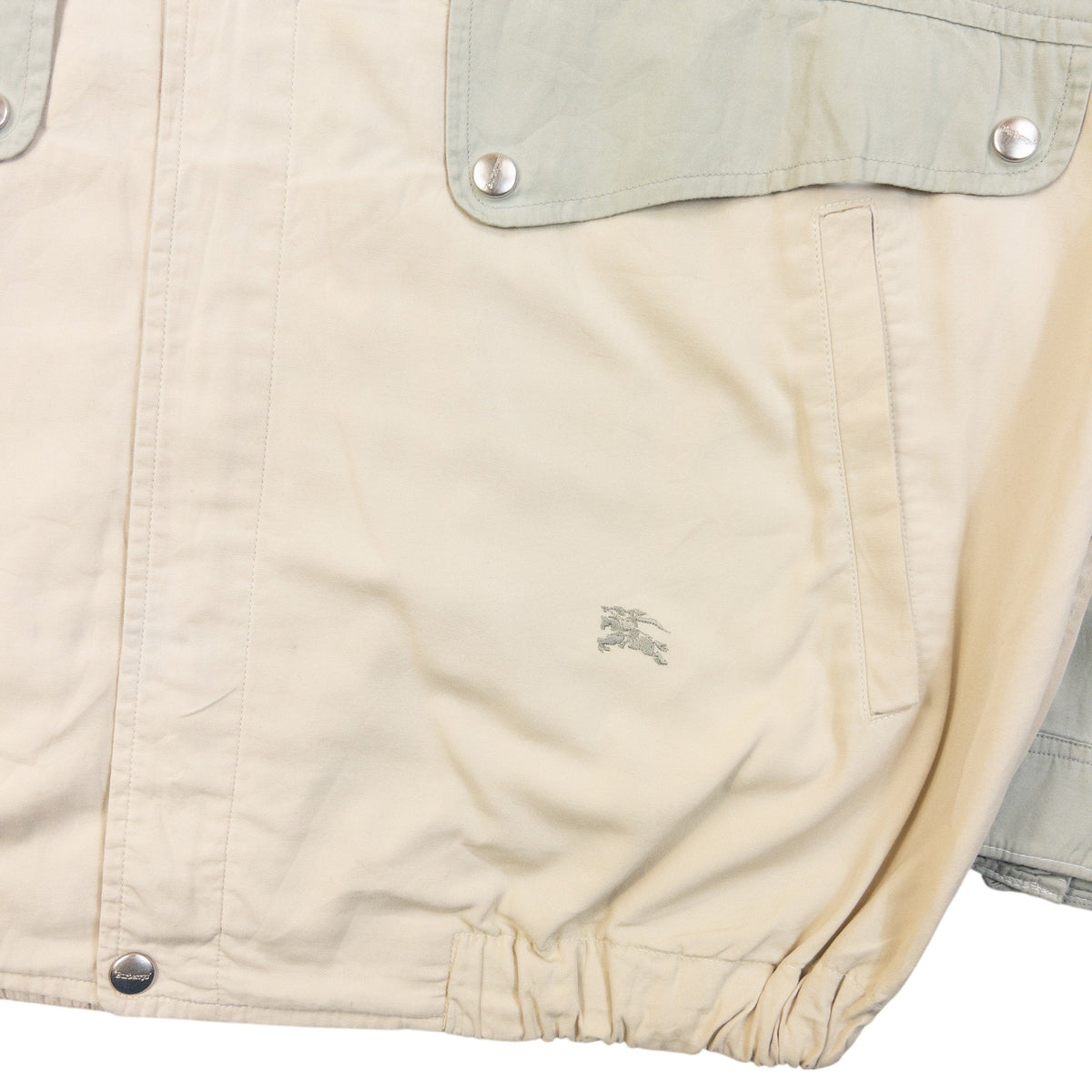 Vintage 90s Burberrys Colour Block Zip Up Jacket in beige, photo 6