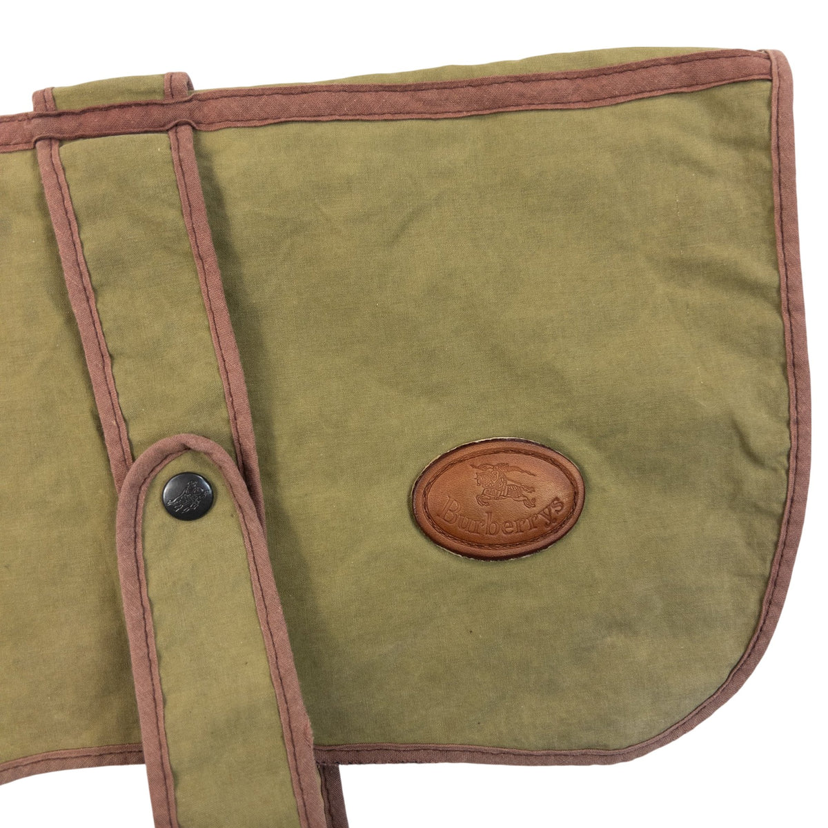 Vintage 90s Burberrys Nova Check Lined Dog Jacket in khaki, photo 5