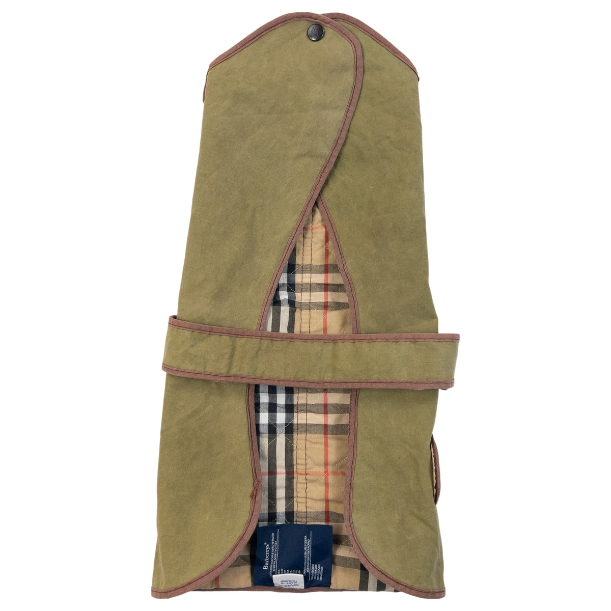 Vintage 90s Burberrys Nova Check Lined Dog Jacket in khaki, photo 6