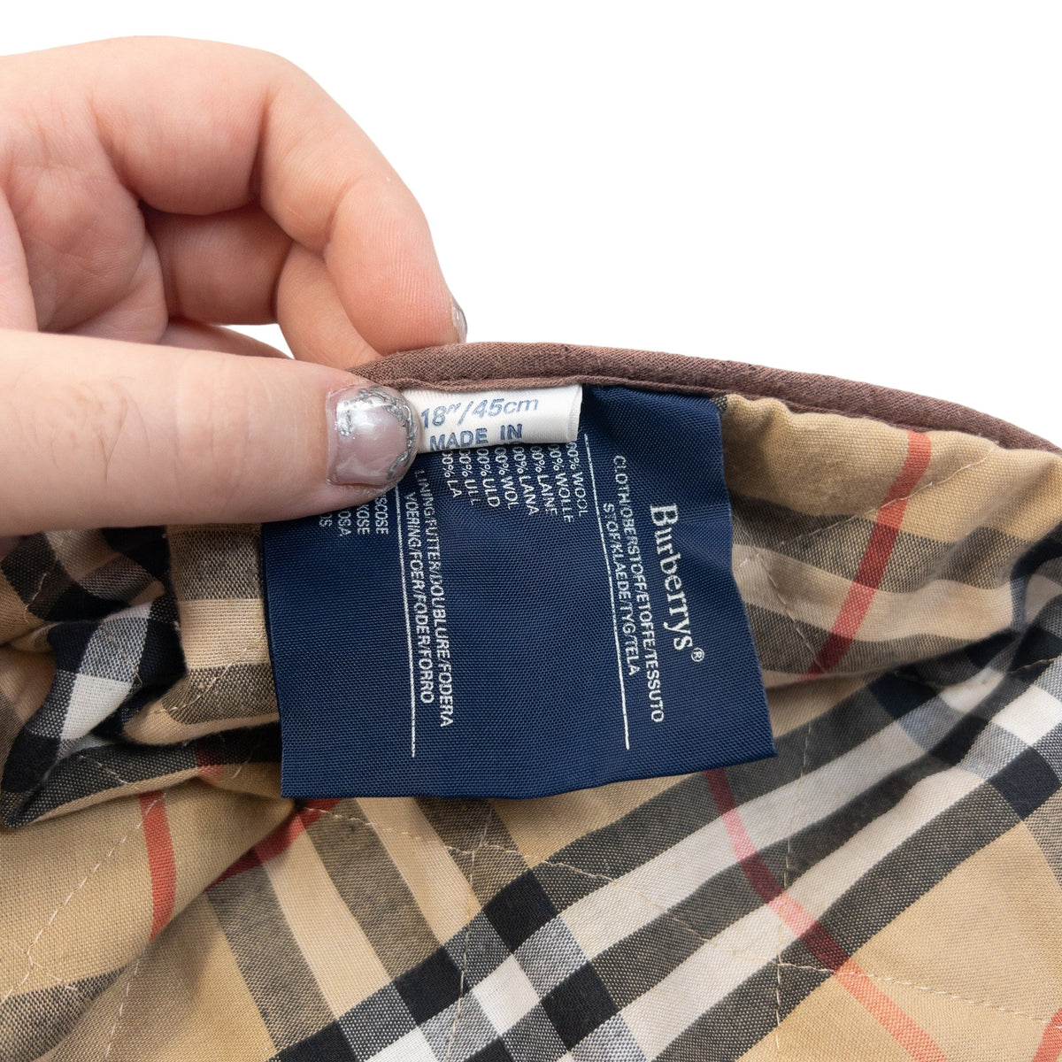 Vintage 90s Burberrys Nova Check Lined Dog Jacket in khaki, photo 8