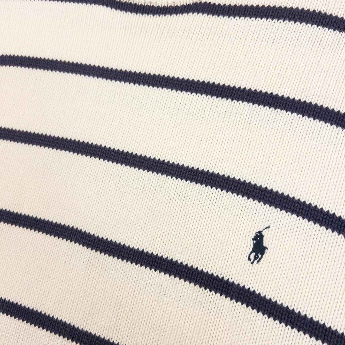 Vintage 90s Polo By Ralph Lauren Striped Knit Jumper in cream, photo 4
