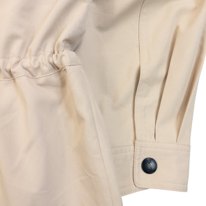 Vintage 90s YSL Yves Saint Laurent Pour Homme Zip Up Parka Jacket in cream, photo 5