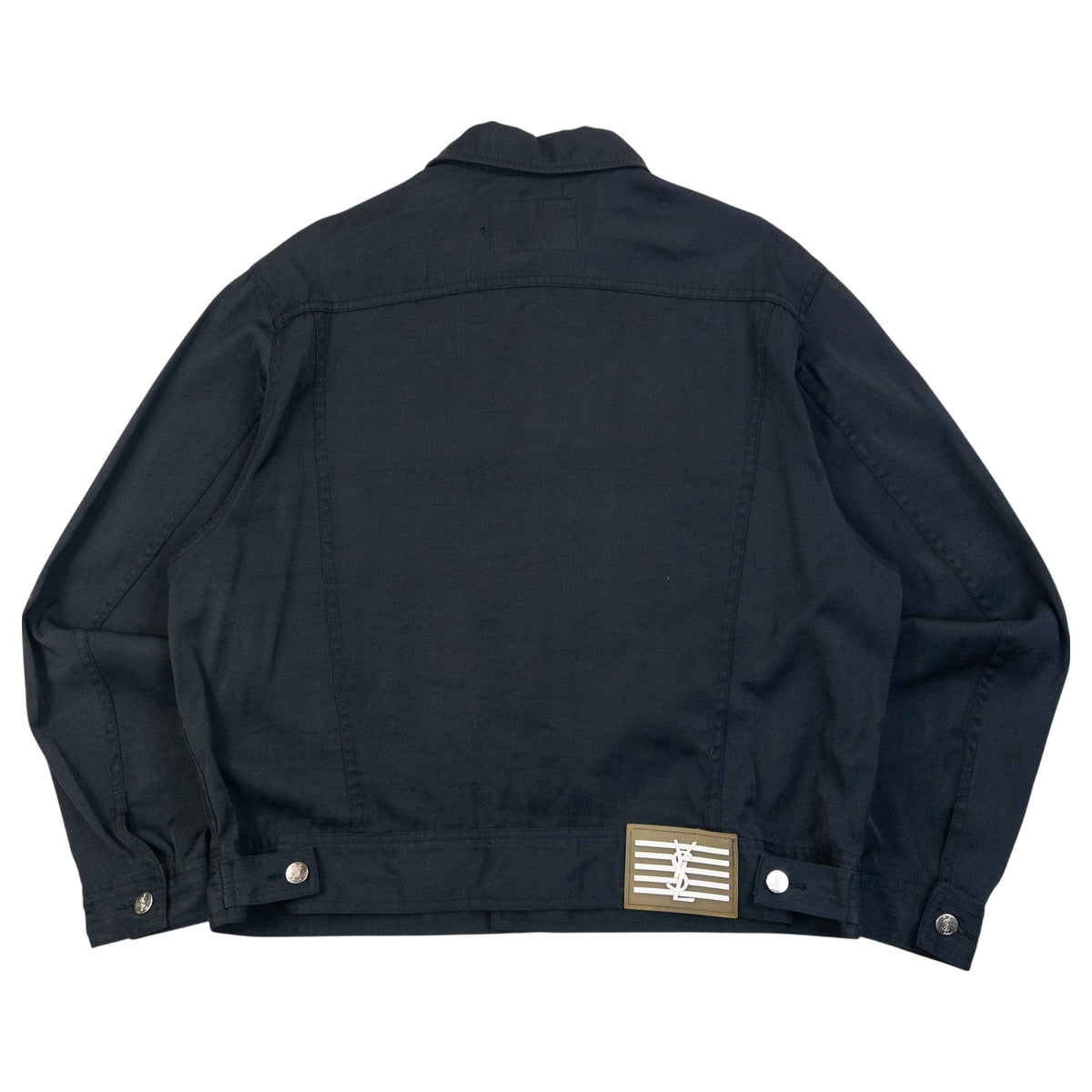 Vintage 90s YSL Yves Saint Laurent Trucker Jacket in black, photo 2