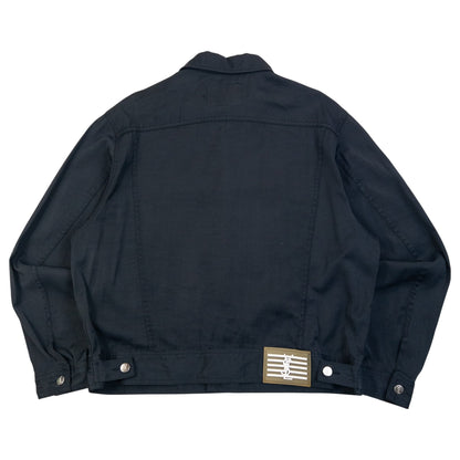 Vintage 90s YSL Yves Saint Laurent Trucker Jacket in black, photo 2
