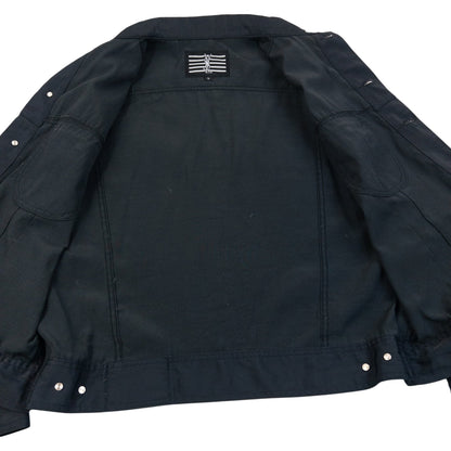 Vintage 90s YSL Yves Saint Laurent Trucker Jacket in black, photo 4