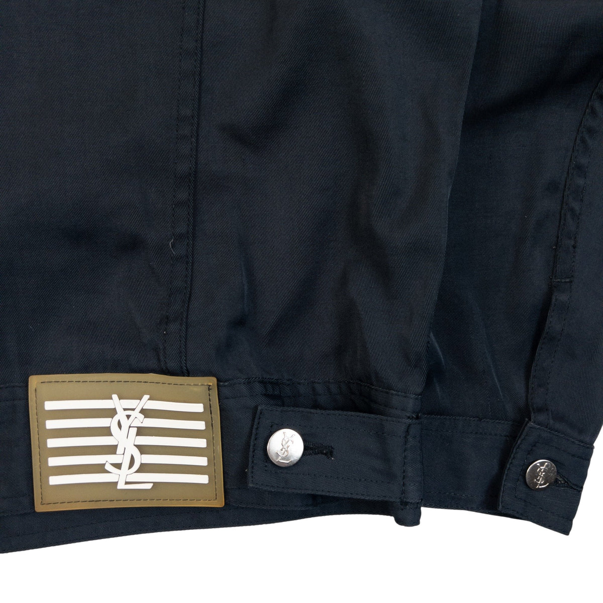 Vintage 90s YSL Yves Saint Laurent Trucker Jacket in black, photo 5