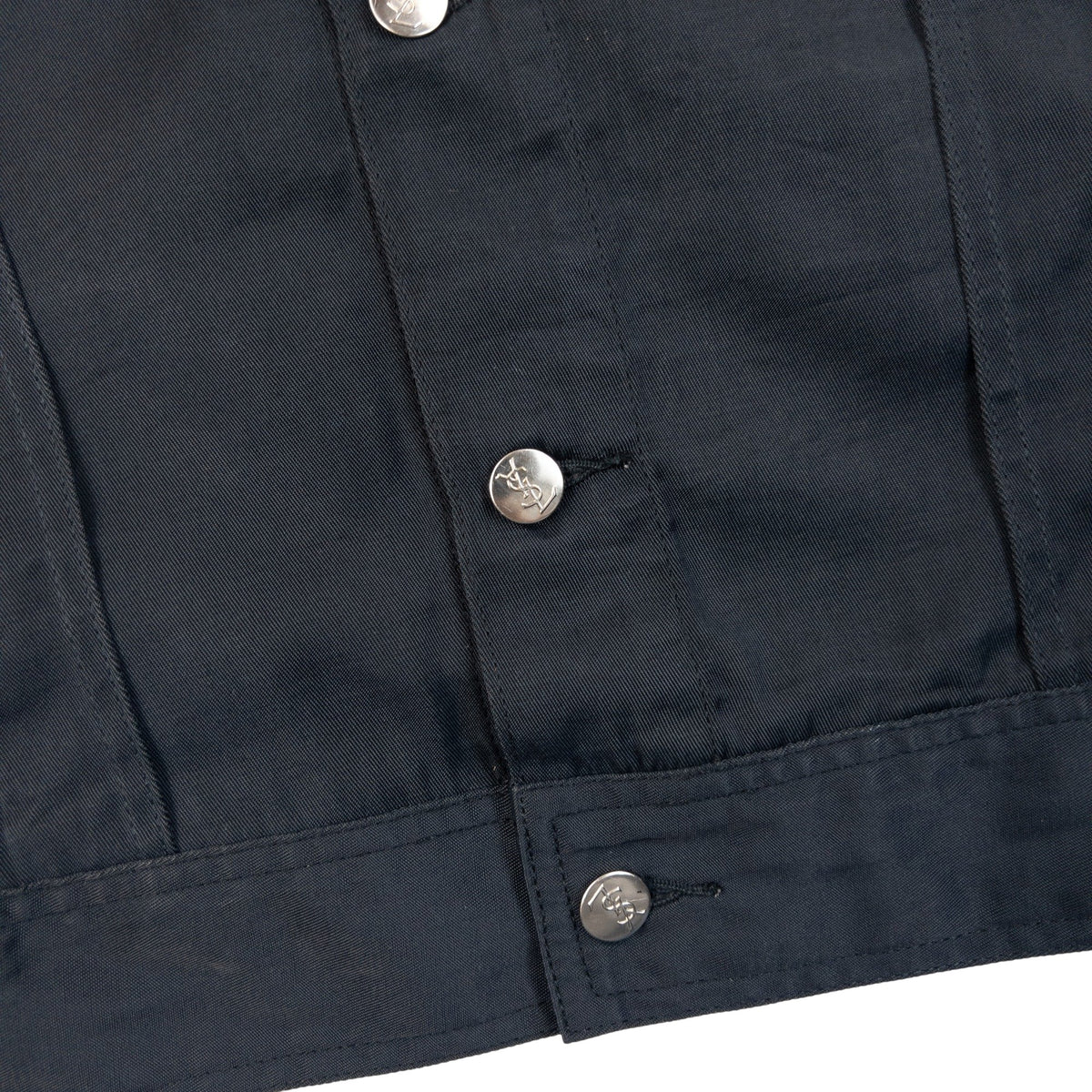 Vintage 90s YSL Yves Saint Laurent Trucker Jacket in black, photo 6