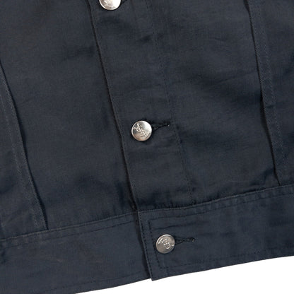 Vintage 90s YSL Yves Saint Laurent Trucker Jacket in black, photo 6