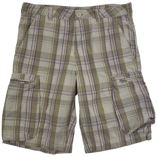 Vintage Nike Plaid Cargo Shorts Size W32