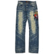 Vintage Monster Jizo Japanese Embroidered Denim Jeans Size W31