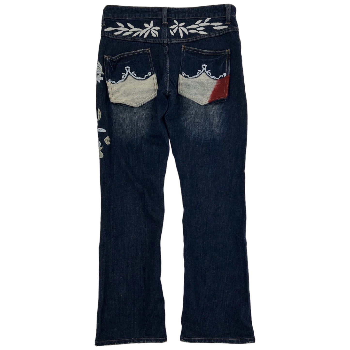 Vintage Embroidered Floral Trousers Size W29
