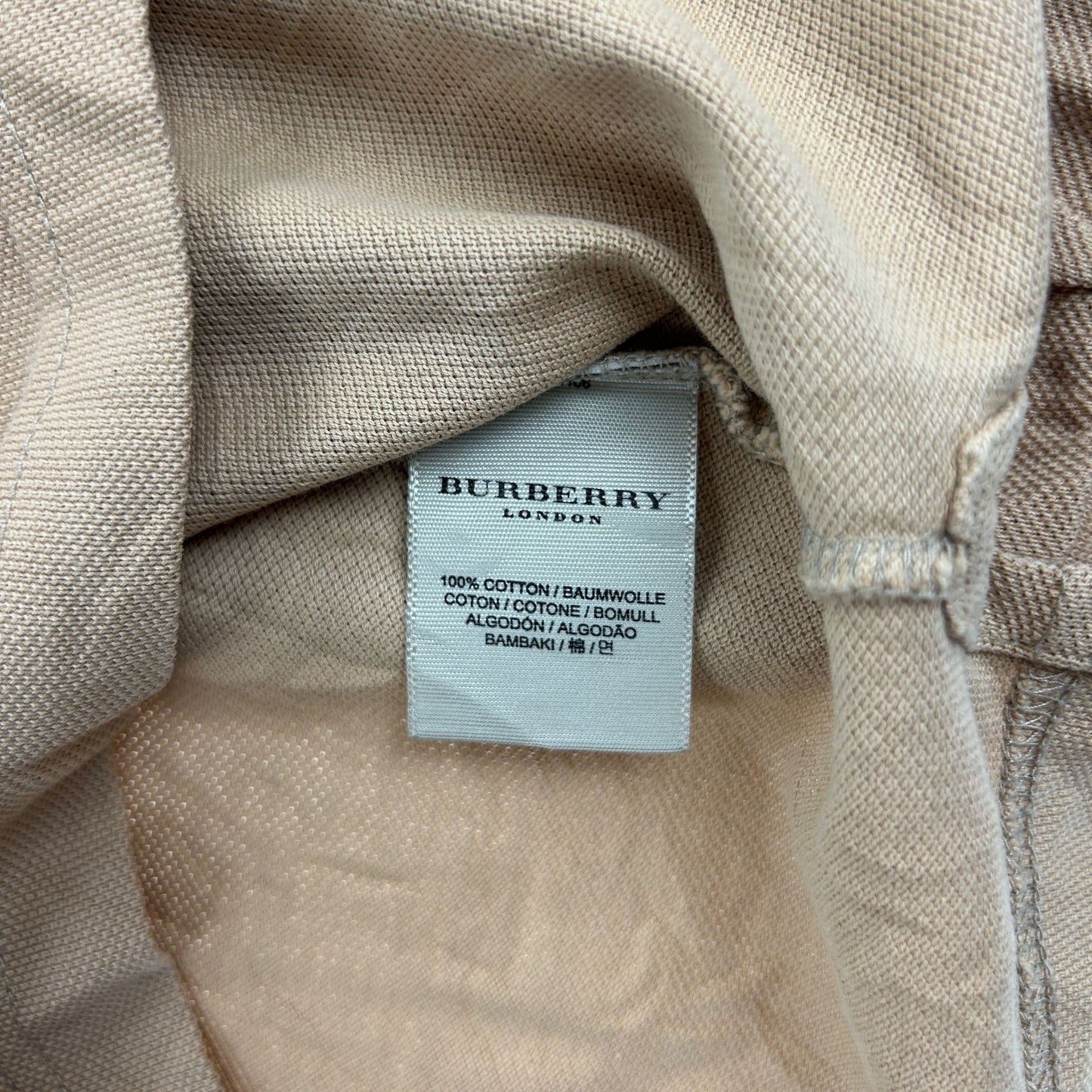 Vintage Burberry Long Sleeve Polo Shirt Size M