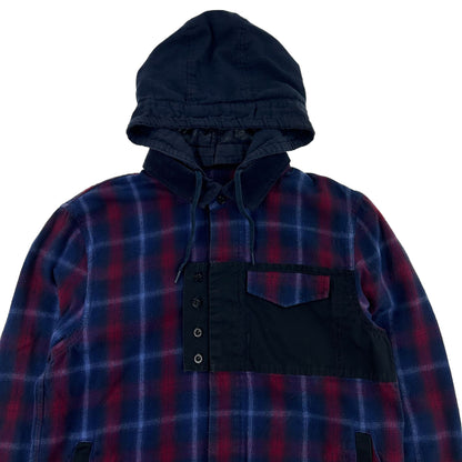 Vintage Marithe Francois Girbaud Checked Hooded Shirt Size M