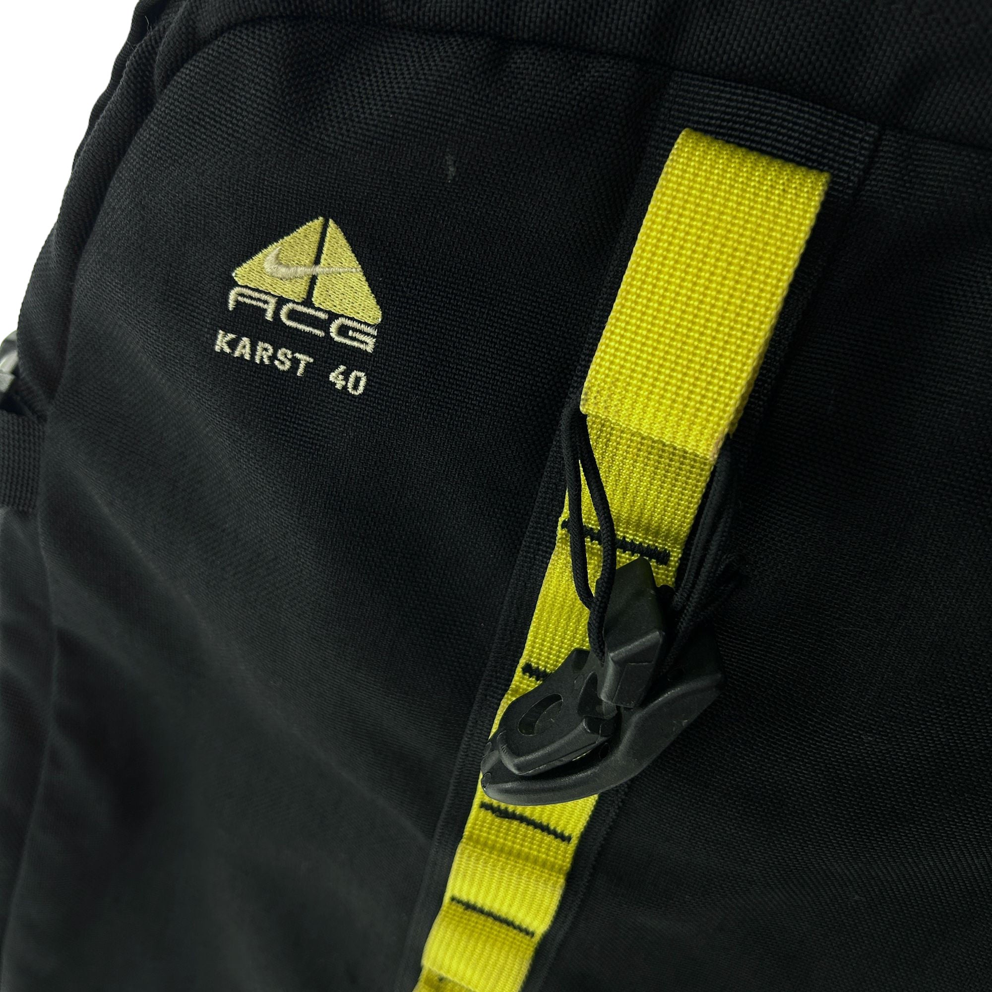 美品 96年 NIKE ACG KARST 40 バックパック 黒/蛍光イエロー