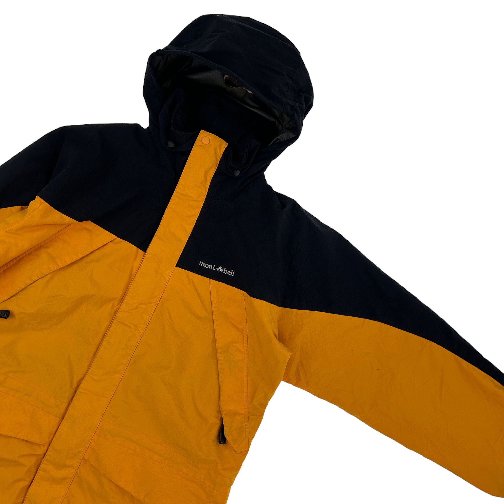 Vintage Montbell Goretex Jacket Black Orange Size S Nylon Y2K
