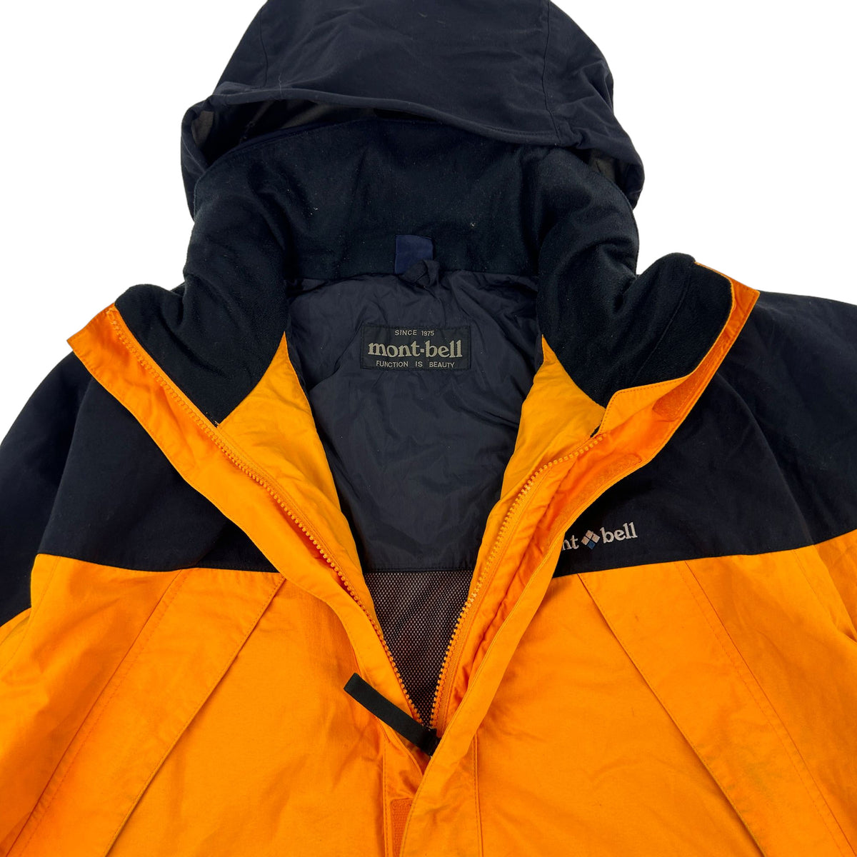 Vintage Montbell Goretex Jacket Black Orange Size S Nylon Y2K 
