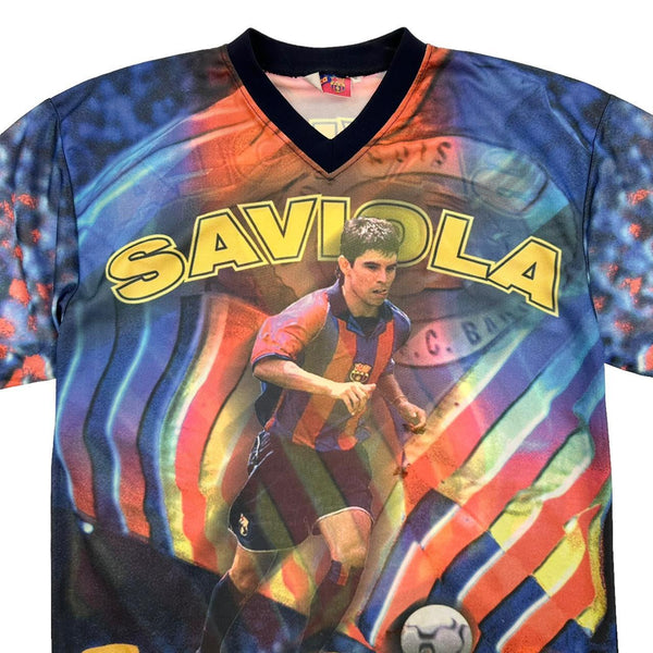 Maillot Vintage FC Barcelona Saviola – Taille XL – N°7 – Occasion