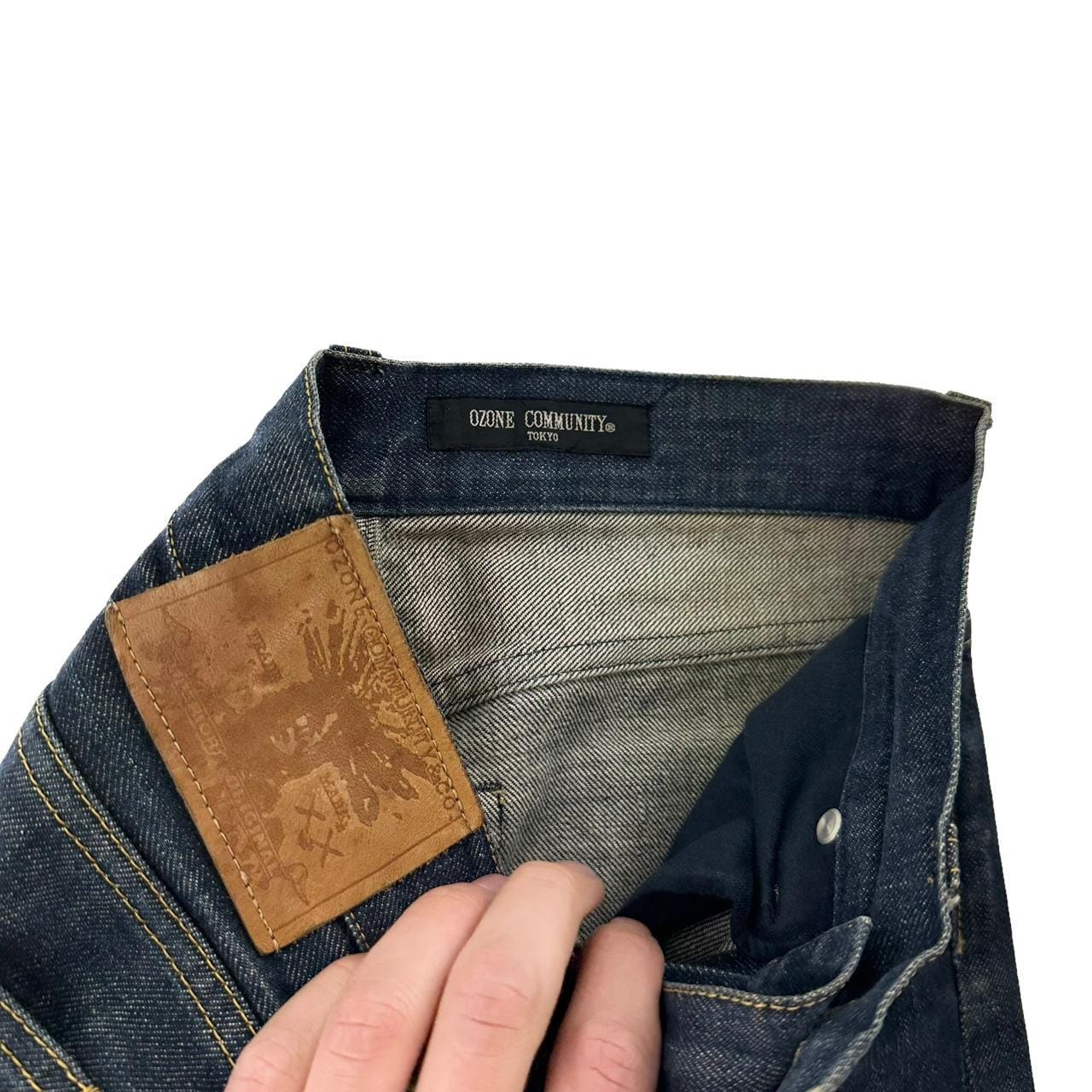 Vintage Ozone Community Hysteric Glamour flower denim jeans 