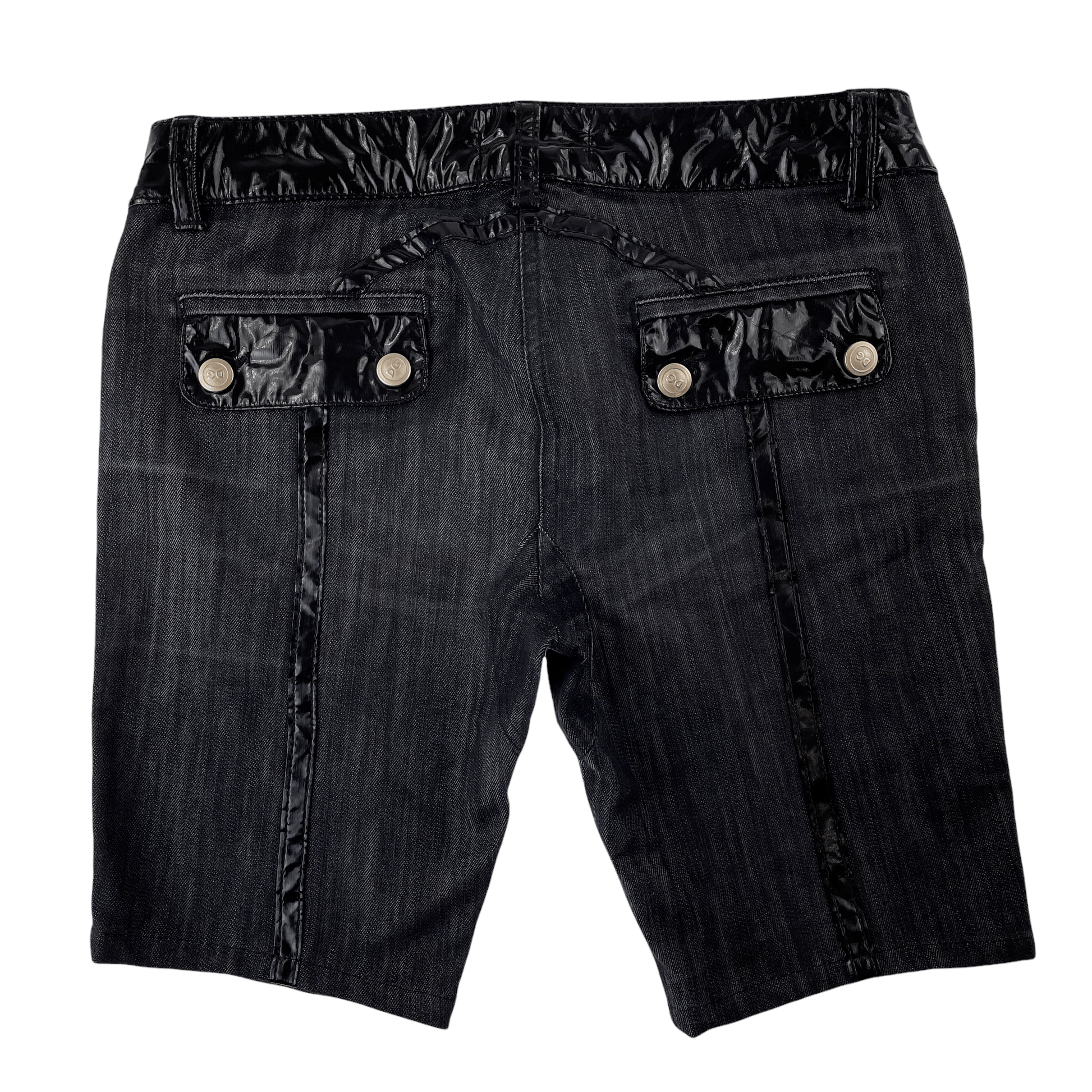 Dolce and Gabbana leather panel shorts W30 - second wave vintage store