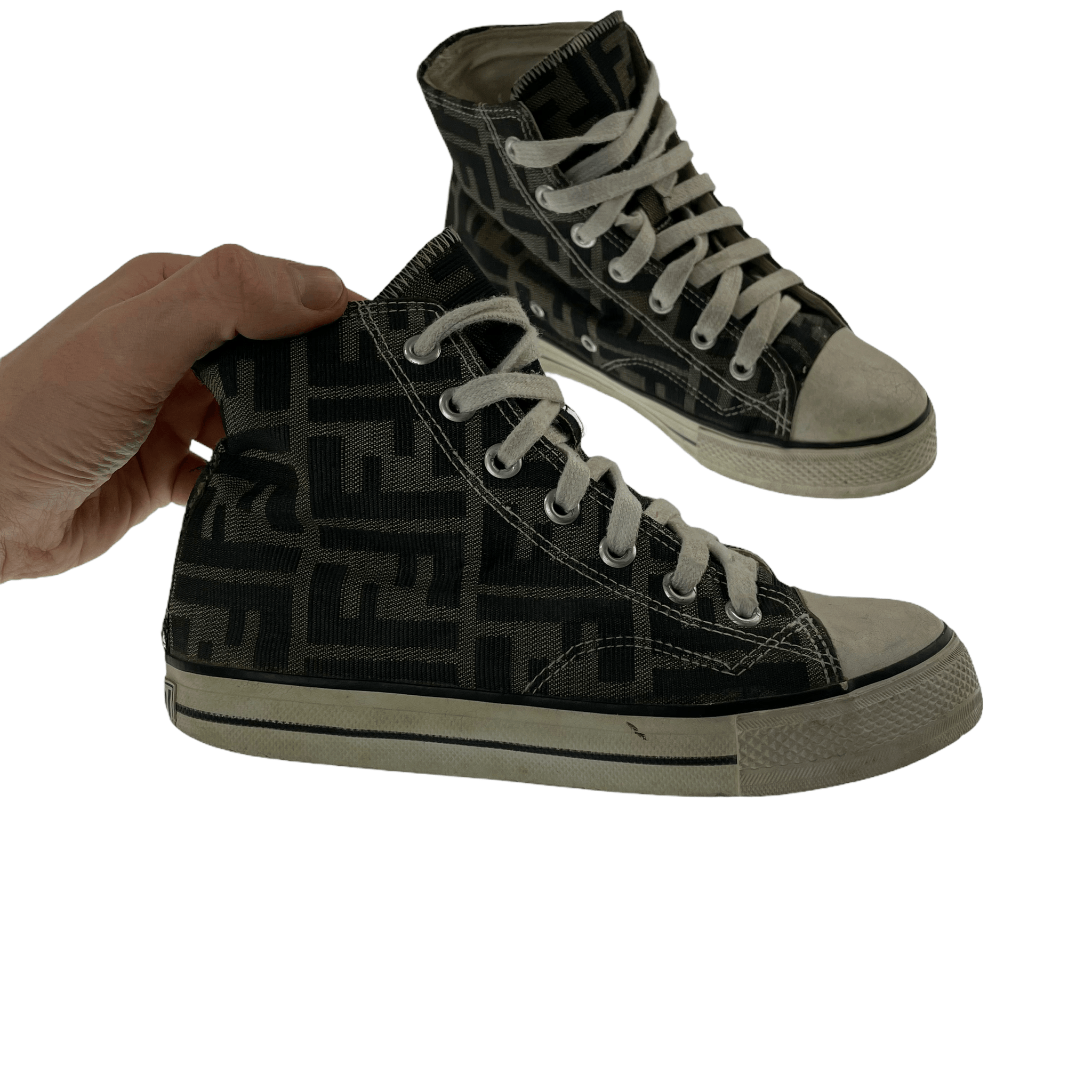 Vintage Fendi monogram trainers shoes size UK 3.5 second wave