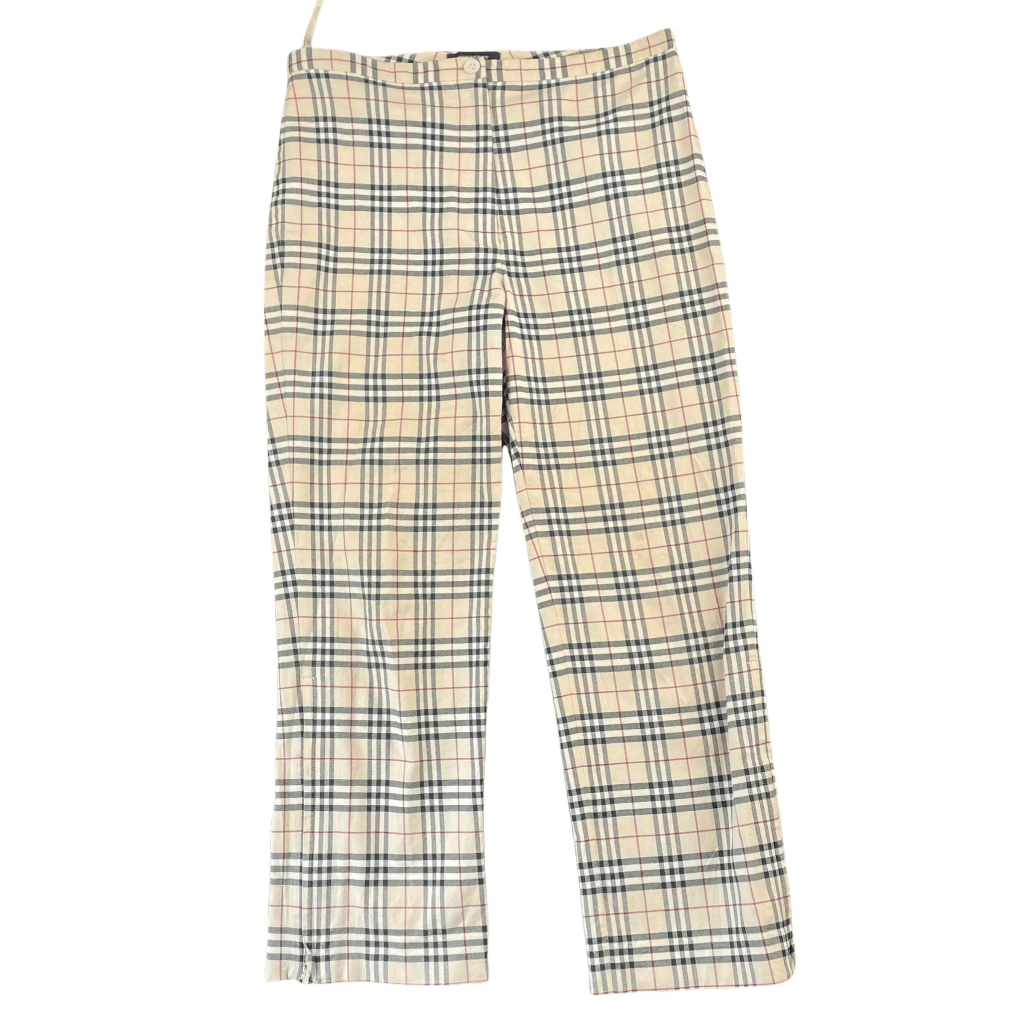 Burberry nova check trousers size UK 8 second wave vintage store