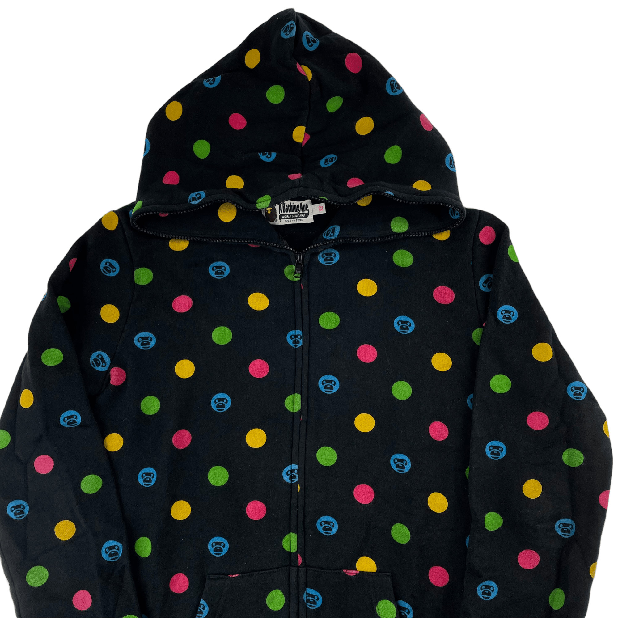 Bape full zip dot hoodie women s size XS second wave vintage store