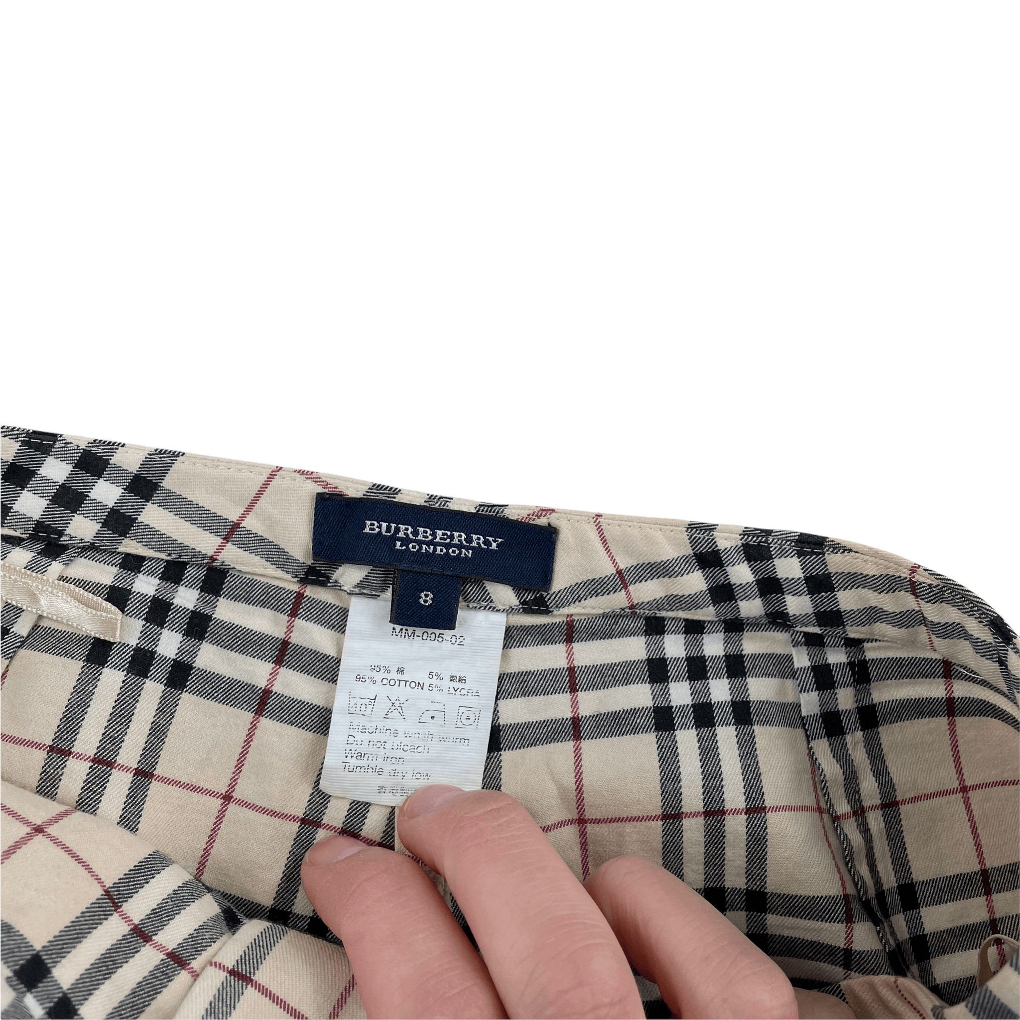 Burberry nova check trousers size UK 8 second wave vintage store