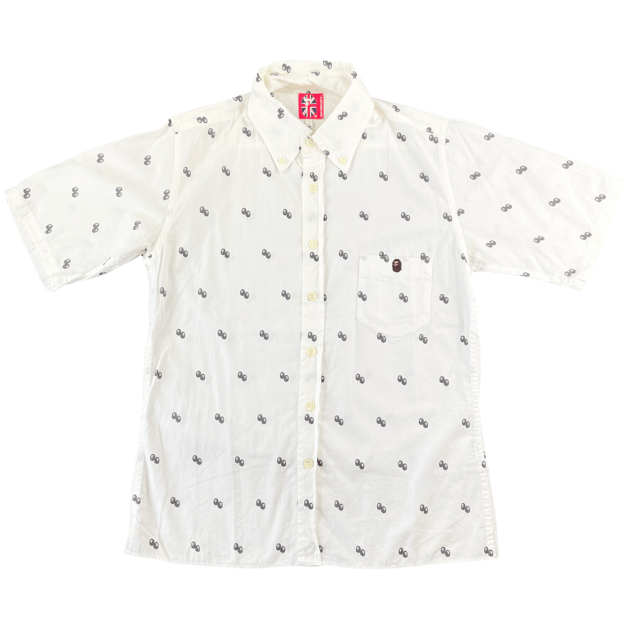 Bape button monogram shirt size XS - second wave vintage store